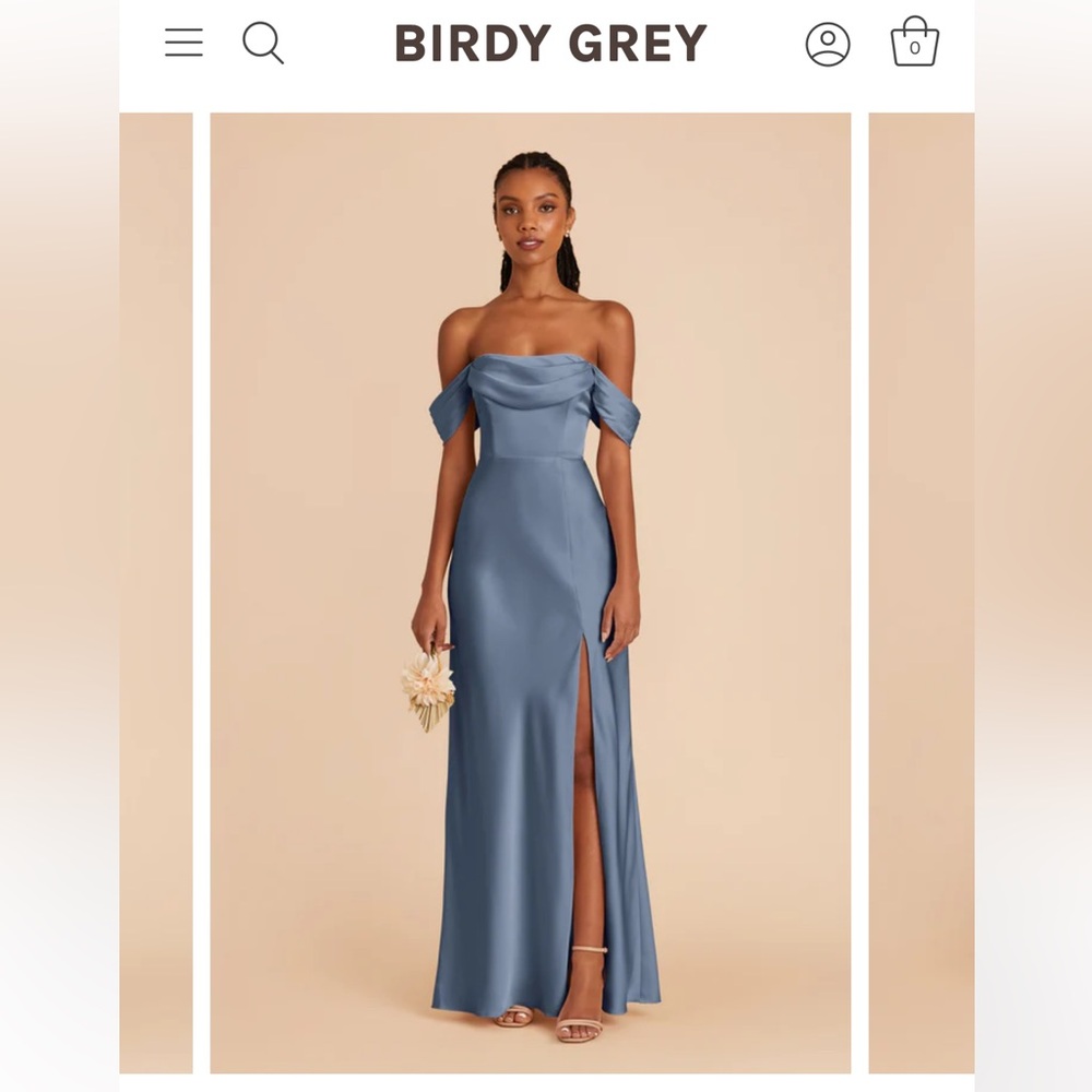 Worn once - Birdy Grey Mia Convertible Dress - Matte Satin French Blue
